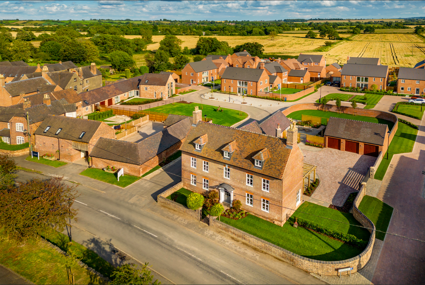 Newton Manor aerial view.