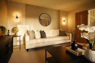 Living room in ambient lighting