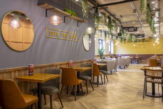 Interior of Esquires Coffee in Oakham