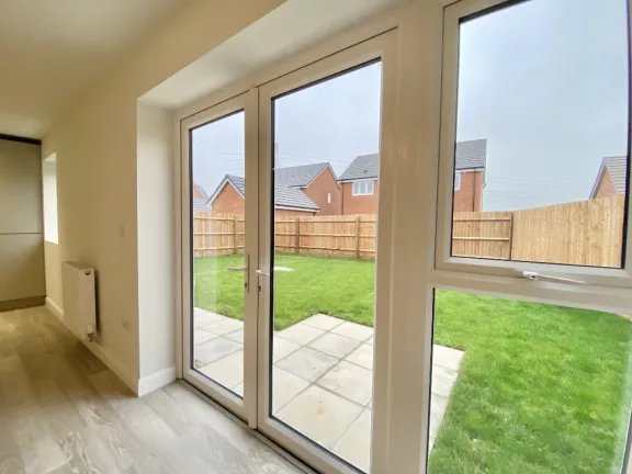 French doors onto rear garden