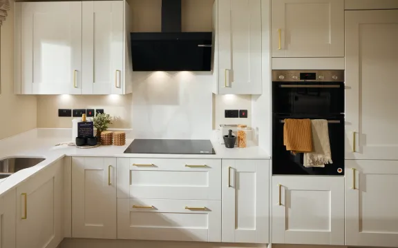 Close up shot of a kitchen