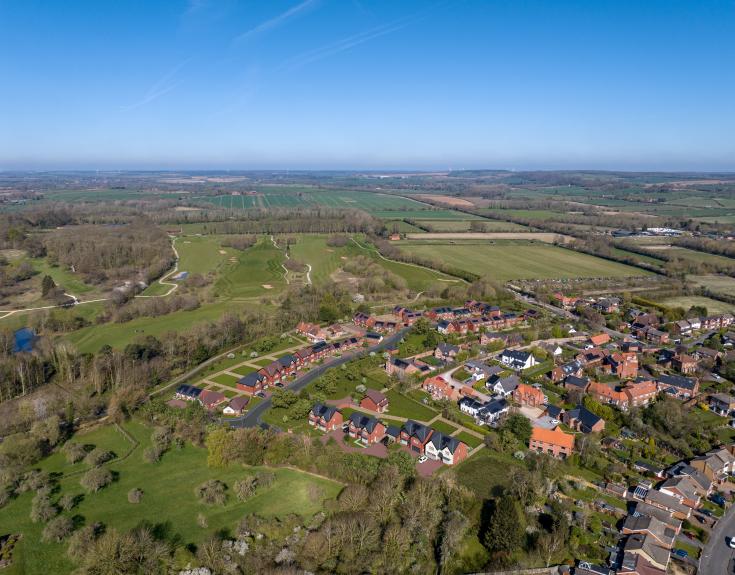 Bramley Fields aerial view