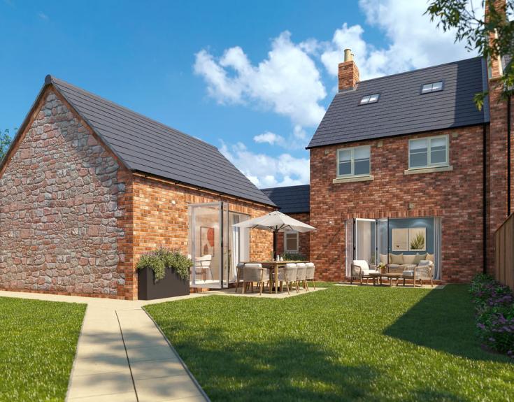 Rear garden view of The Heath at Poppy Court